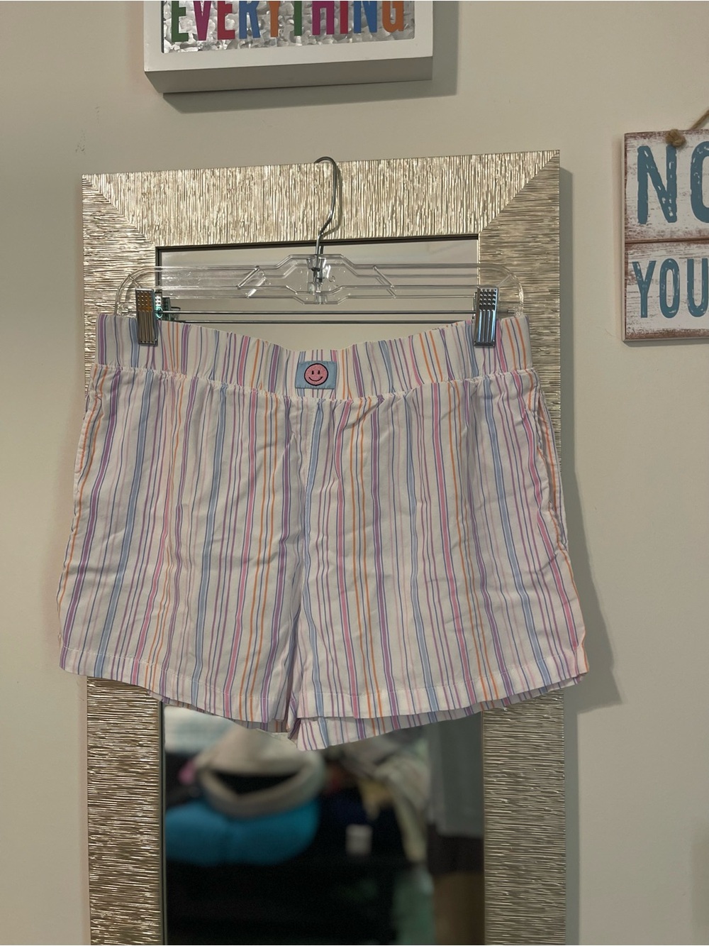 High-Waist Pastel Stripe Women's Shorts